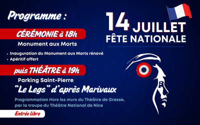 FÊTE NATIONALE lundi 14 juillet