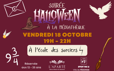 Soirée d’Halloween – vendredi 18 octobre