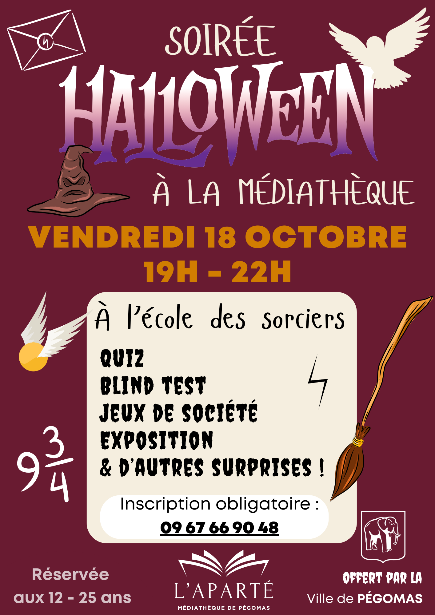 Soirée Halloween médiathèque de Pégomas