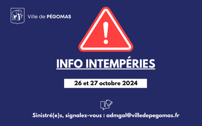 Intempéries du 26 et 27 octobre 2024