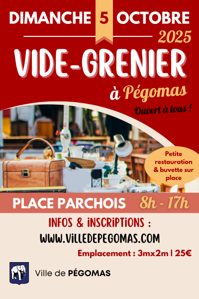 Vide grenier Pégomas 2025