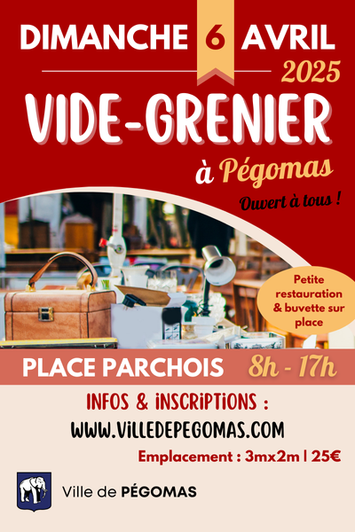 Vide grenier Pégomas 2025