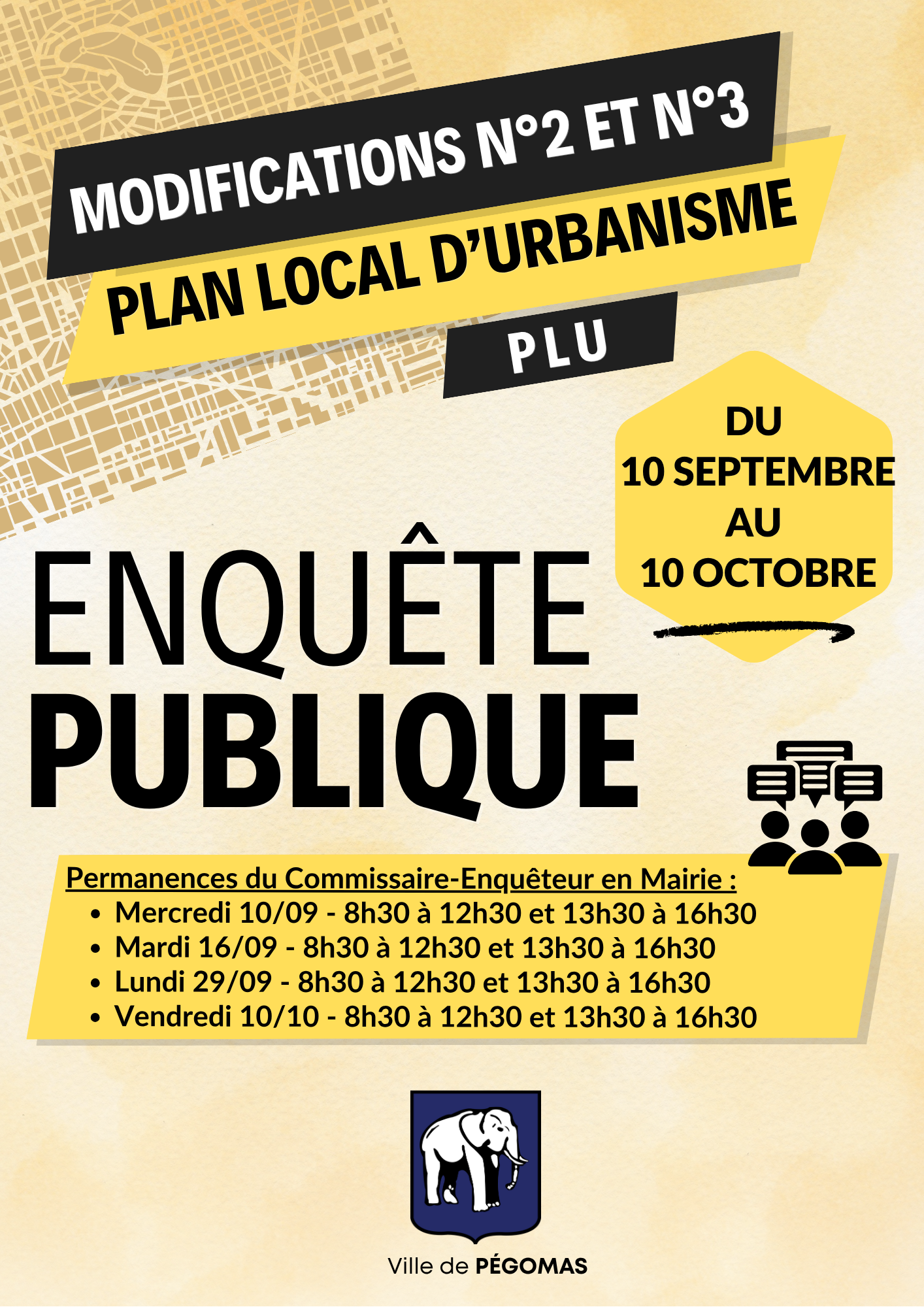 Enquête publique PLU Pégomas 2025