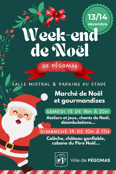 Week-end de Noël marché Pégomas 2025