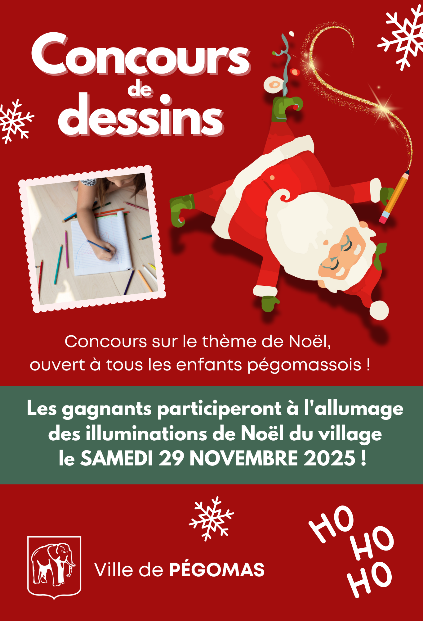 Concours de dessins de Noël 2025 Pégomas
