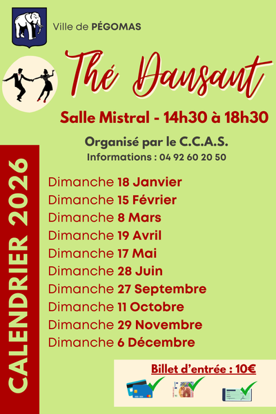 Thé dansant 2026 Pégomas