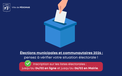 Élections municipales et communautaires 2026 : vérifiez votre situation électorale !