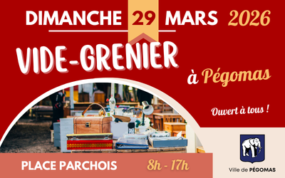 INSCRIPTIONS VIDE-GRENIER dimanche 29 mars
