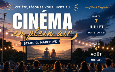 Cinéma en plein air : le 7 juillet et le 4 août