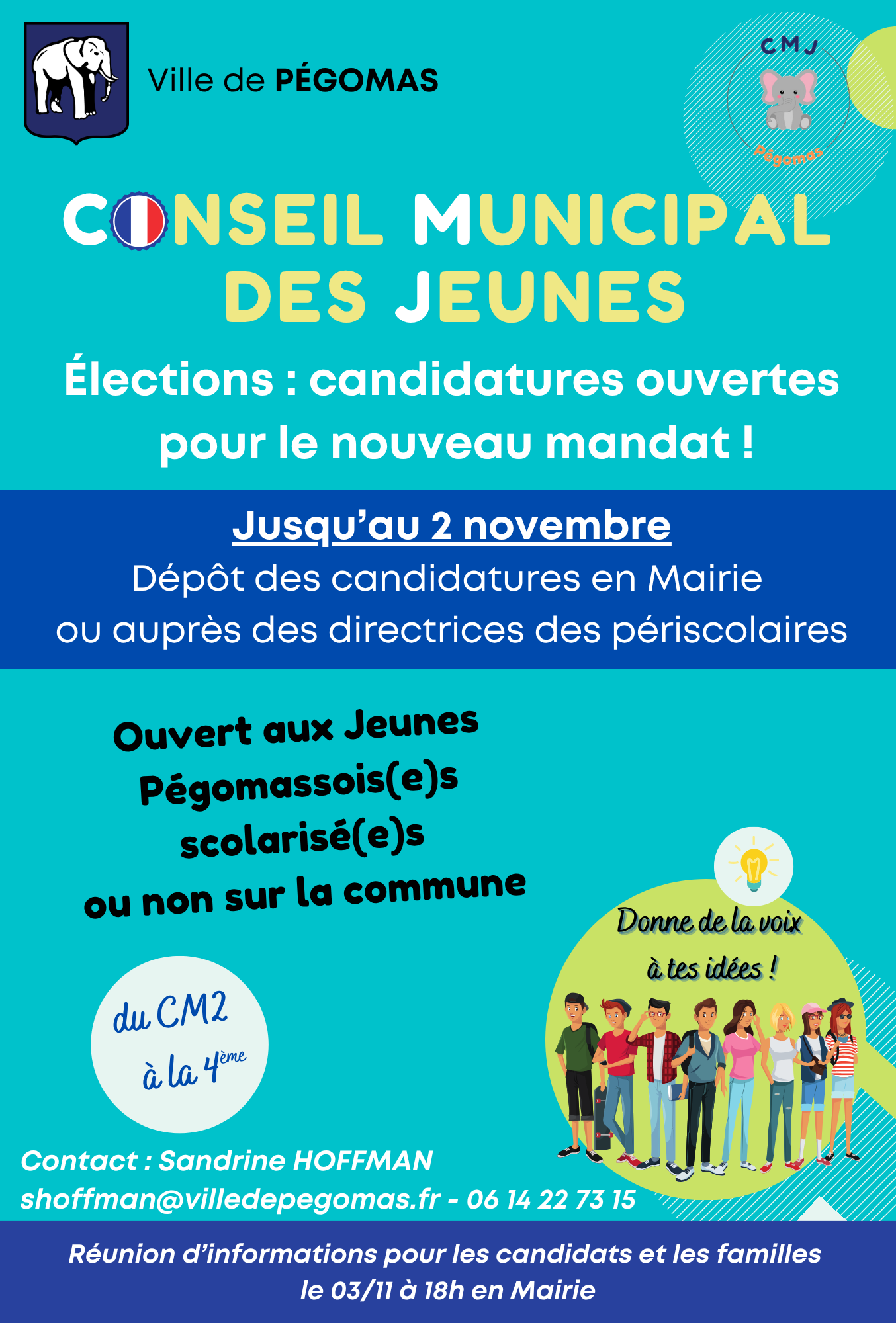 CMJ Pégomas mandat 2024